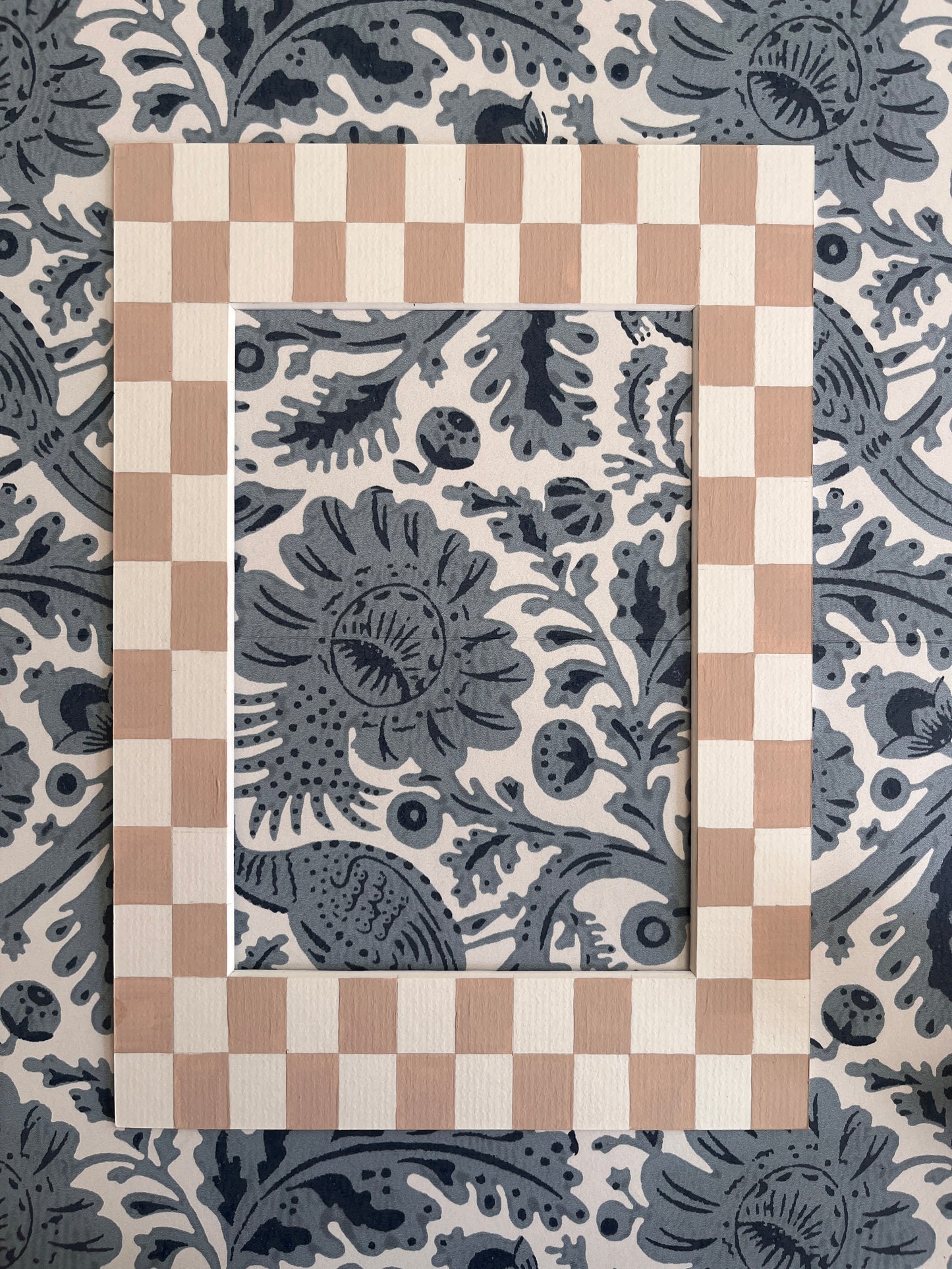 Hand Painted Checkerboard Picture Mount